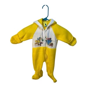Kids vintage 80's baby bodysuit JCPenny Sesame Street Fleece one piece Toddler - Picture 1 of 12