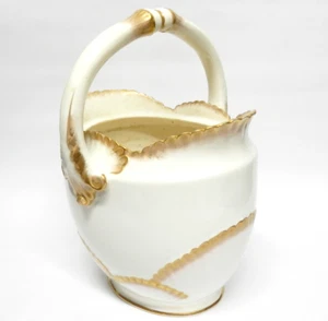 Jarro para galletas antiguo de porcelana Stoke & Sons Crescent China 9" década de 1880 sin tapa - Imagen 1 de 6