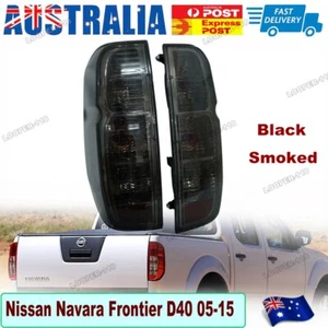For Nissan Navara D40 2005-2015 Pair LH RH Smoked Black Tail Lights Rear Lamp - Picture 1 of 11