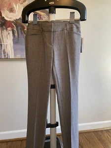 NWT Gray Trousers Woman Straight Leg Office Sz 2 - Picture 1 of 3
