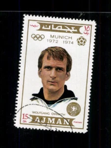 Wolfgang Overath Nationalspieler Deutschland Briefmarke Ajman 1972 + A 235652 - Bild 1 von 2
