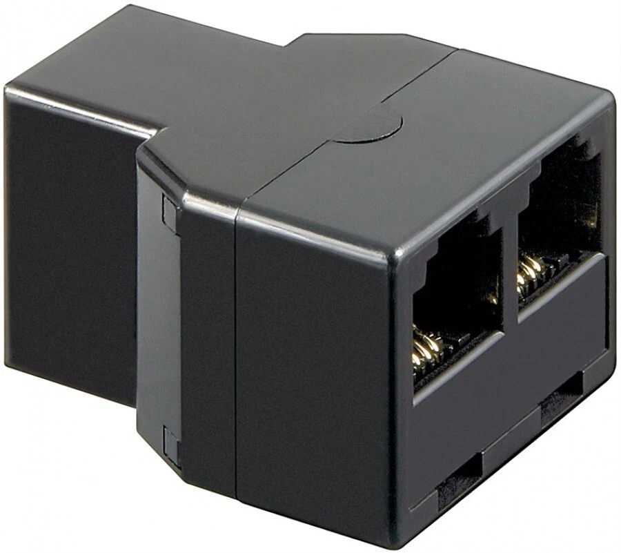 ISDN-T-Adapter, RJ11/RJ14-Buchse 2x RJ11/RJ14-Buchse - Bild 1 von 1