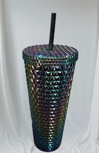 Becher 26 Unzen mit Strohhalm doppelwandig Nieten irisierend Holiday Time Poolside - Bild 1 von 5