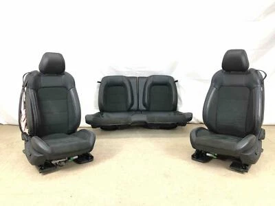 17 Ford Mustang Shelby GT350 OEM Black Leather & Alcantara Seat Set (Bag Blown) - Image 1 of 4