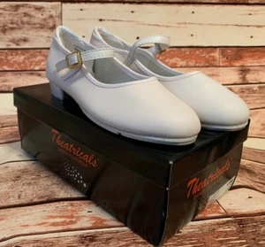 Scarpe da rubinetto bianche nuove in scatola stile teatrale #9200 bambini (6-2,5) e adulti (3-7,5). - Foto 1 di 9