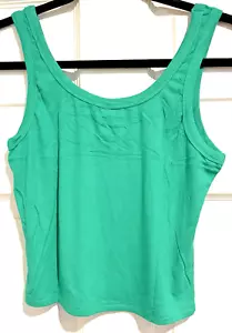 Rirow Women's Size L Kelly Green Ribbed Crop Tank Top - A0196 - Picture 1 of 4