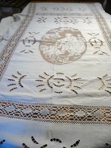 Dessus de lit de mariage broderies , dentelles et incrustations ( ref 2) - Imagen 1 de 12