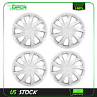 4 Pcs 17 Inch Wheel Hub Caps Silver Snap On For All Makes Models Wheel Cover Kit