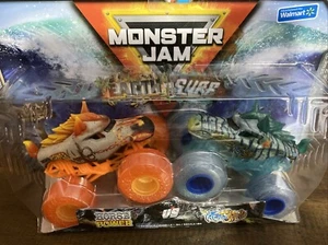 Nuevo HORSE POWER vs AQUA STALLION Monster Jam 1:64 EARTH & SURFF Spin Master 2022 - Imagen 1 de 11