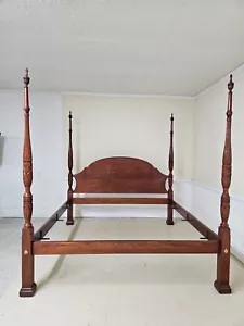 HENKEL HARRIS KING RICE BED POSTER CHERRY - Picture 1 of 10