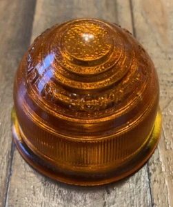 LUCAS L594 Amber GLASS INDICATOR LENS Classic Mini Series 1 Land Rover Etc Used - Picture 1 of 7