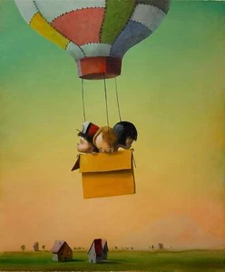 "Freiflug!" Diego Santini Opera Fine Art Giclèe Papierdruck nummeriert 35x40 - Bild 1 von 1