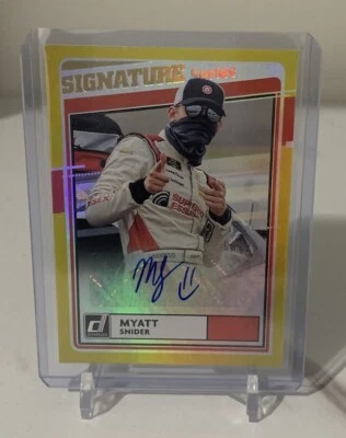 MYATT SNIDER 2021 DONRUSS SIGNATURE SERIES GOLD HOLO AUTO AUTOGRAPH #22/25 - Image 1 of 2