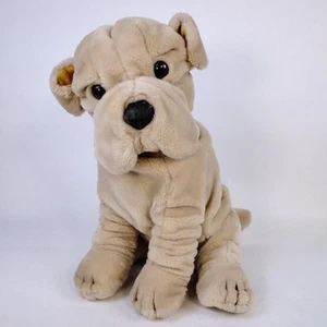 Vintage 1985 Prestige 13" Stuffed White Shar Pei Dog Bulldog King Ripples Plush - Picture 1 of 8