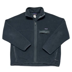 Patagonia Fleece Jacket Mens XL Charcoal Synchilla Full Zip Chest Pocket YKK - Picture 1 of 11