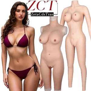 Silicone Breast Forms Fake Vagina Full Bodysuit Crossdresser Transgender  - Bild 1 von 28