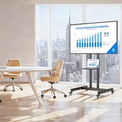 TV-Ständer Mobiler TV-Ständer Mehrzweck 32-70 Zoll Mobiler Schwarz TV-Ständer - Bild 1 von 4