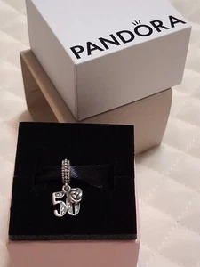 Original Pandora 50th Celebration Dangle Charm mit Geschenkbox, 797264CZ - Bild 1 von 7