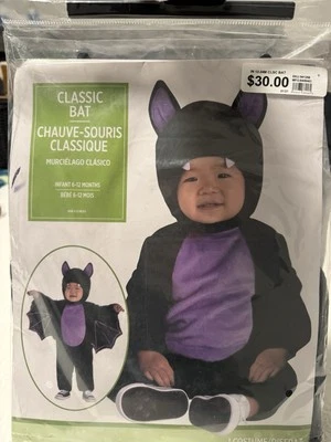 Nuevo Disfraz de Murciélago Clásico Talla 6-12 Meses Foto 1 de 4