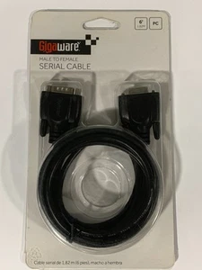 6' DB9 9 Pin Serial RS232 Extension M/F Male to Female Cable 6 Foot Printer PC - Picture 1 of 3