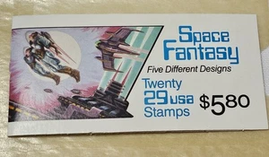 US Stamps #BK207 Space Fantasy #2745 Complete, Plate #2222, 29c, MNH - Picture 1 of 2