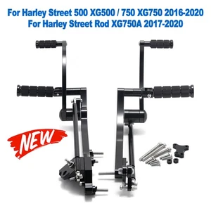 2016-2020 Black CNC 12" Forward Controls for Harley Street 500 750 XG500 XG750 - Picture 1 of 10