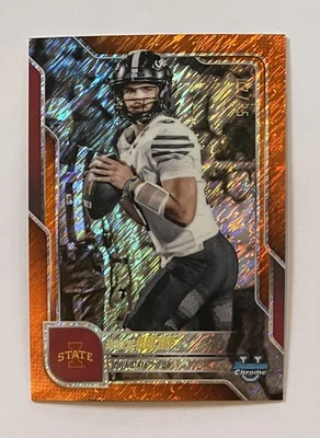 2025 Bowman Chrome Rocco Becht Orange Shimmer Refractor RC #07/25 - Image 1 of 2