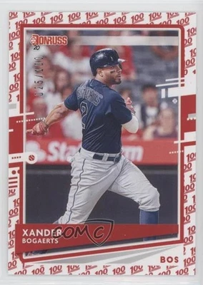 2020 Panini Donruss One Hundred /100 Xander Bogaerts #75 - Image 1 of 2