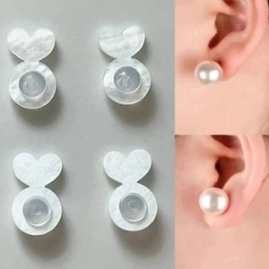 20pc Earring Lifter Backs Acrylic Earring SupportBackings For Heavy Q6T4 - Picture 1 of 14