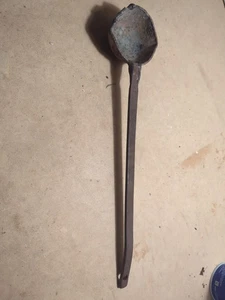 VINTAGE LEAD SMELTING MELTING LADLE SPOON 14.25 inch - Picture 1 of 9