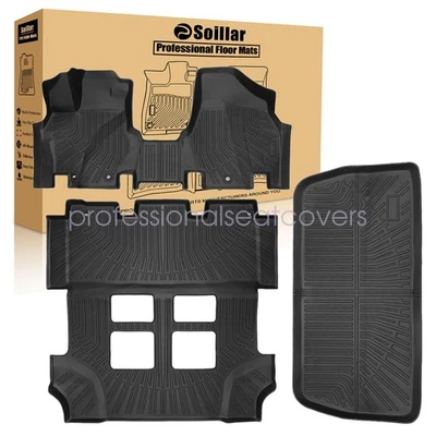 For 2011-2017 Honda Odyssey 7 Seat TPE Floor Mats /Cargo Trunk Liners Waterproof - Изображение 1 из 4