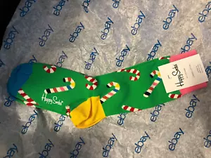 HAPPY SOCKS Candy Bastes, Calcetines de Navidad para Hombre, Nuevos con Etiqueta de $14 - Imagen 1 de 3