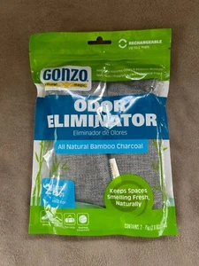 GONZO Pet Smoke Musty ODOR ELIMINATOR All Natural Bamboo Charcoal Fragrance Free - Picture 1 of 2
