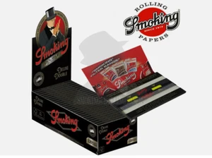 Cartine Smoking Deluxe Doppie Black De luxe Double Scatola Box Da 25 Libretti - Afbeelding 1 van 1