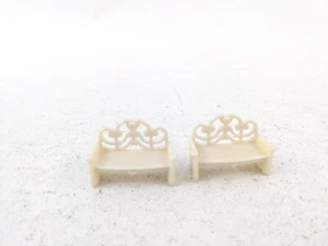 Disney Cinderella Polly Pocket Wedding Palace REPLACEMENT PART - 2 x Benches - Picture 1 of 2