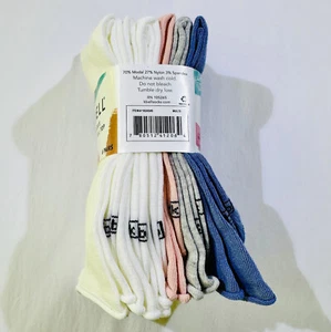 K Bell Women's Modal Roll Top Crew Socks , Fits Shoe Size 5.5-10, 6 Pairs - Picture 1 of 4
