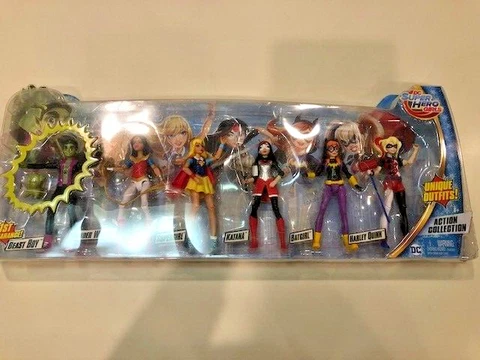 6" DC SUPER HERO GIRLS Action Collection BEAST BOY Katana HARLEY QUINN 6 Figures Cover