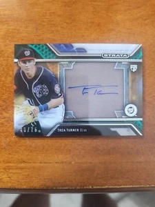 2016 Topps Strata Trea Turner RC - Autographs Green #SA-TT /75 - Picture 1 of 2