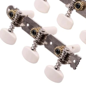 Chevilles mécaniques 3R3L pour guitare, guitare classique, perce 10 mm argenté / - Photo 1/2