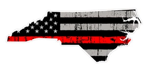 North Carolina State (C34) Thin Red Line Vinyl Decal Sticker Car/Truck Laptop - Picture 1 of 1