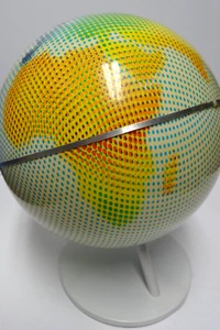 Vintage Modern Pop-Art Unique Ben-Day Comic Book Dot World Globe top - Bild 1 von 7
