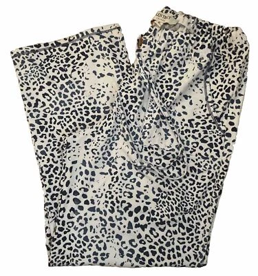 Ellen Tracy Lounge Mujer Ropa de Dormir Pijama Pantalones Blanco Azul Talla Pequeña NUEVO Foto 1 de 4