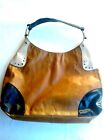Kate Landry Brown With Black & Cream Patches Hobo Purse