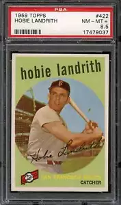 1959 TOPPS #422 HOBIE LANDRITH PSA 8.5 GIANTS *DS11117 - Picture 1 of 2