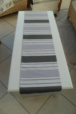 Retro Table Runner  12.5 by 55 inches - Prestigious Textiles 'Stripe' Design - Image 1 of 4