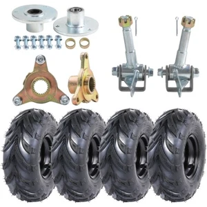 6" Go Kart Wheels 145/70-6 Tire 3 Lug Rim Assembly Wheel Hub Spindle ATV Quad - Picture 1 of 20
