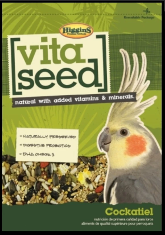 Higgins VITA SEED Cockatiel diet food seed mix tiel 25lb bulk on sale  - Image 1 of 1
