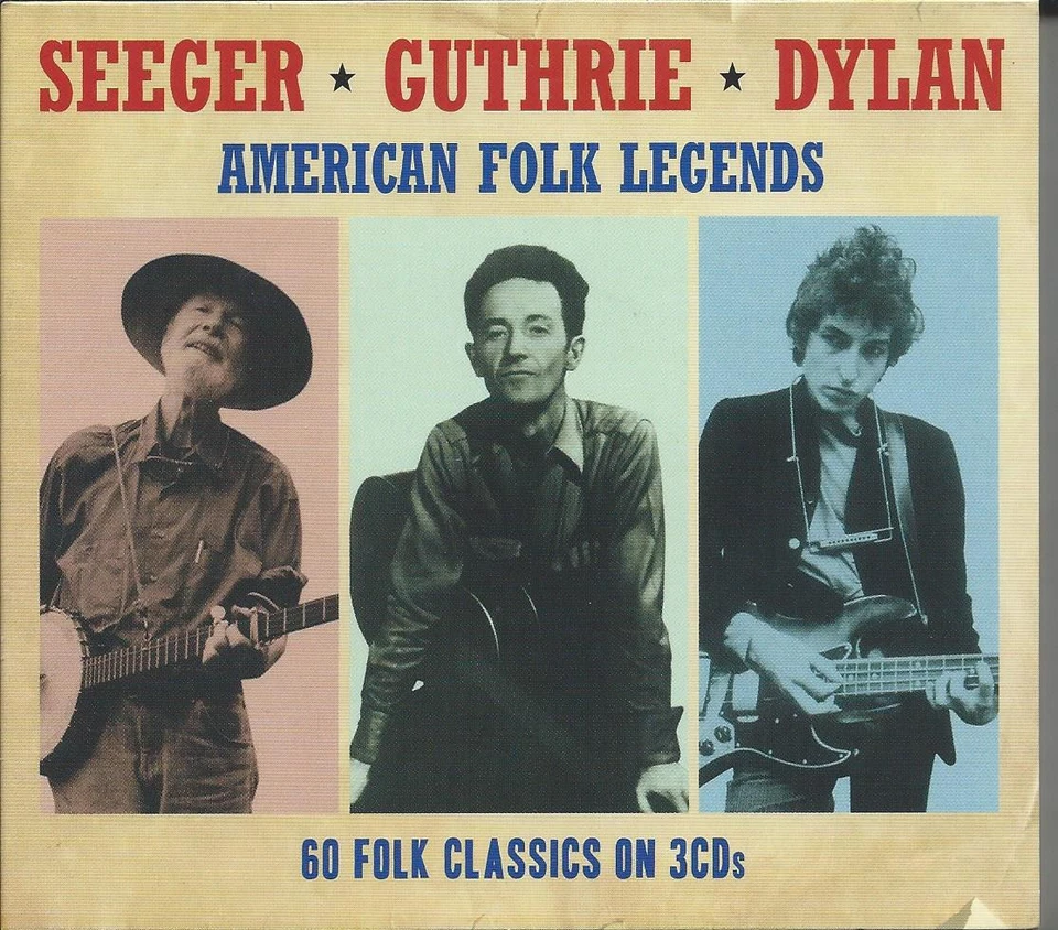 PETE SEEGER, WOODY GUTHRIE, BOB DYLAN - AMERICAN FOLK LEGENDS 3CD NEW - Image 1 of 1