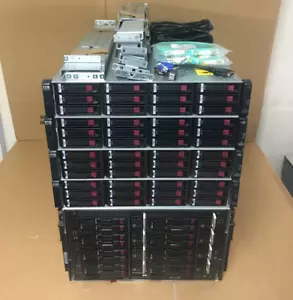 HP C3000 P2000 G3 8x BL460c Gen8 v2 8Gbit FC 128Core 512GB RAM 55TB SAN Solution - Picture 1 of 6