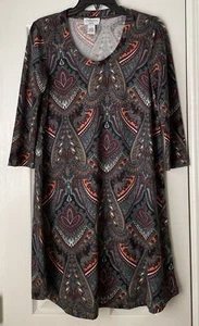 Carmen Ladies Dress-Size S-3/4 Sleeves-Multicolor - Picture 1 of 3